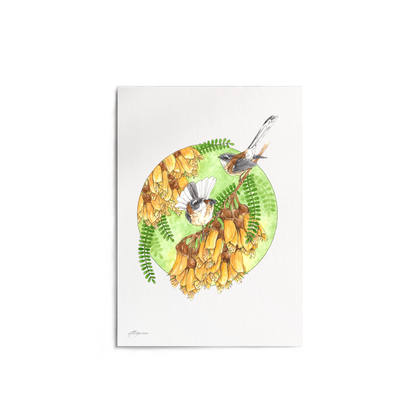 "Fantailed Friends" Print