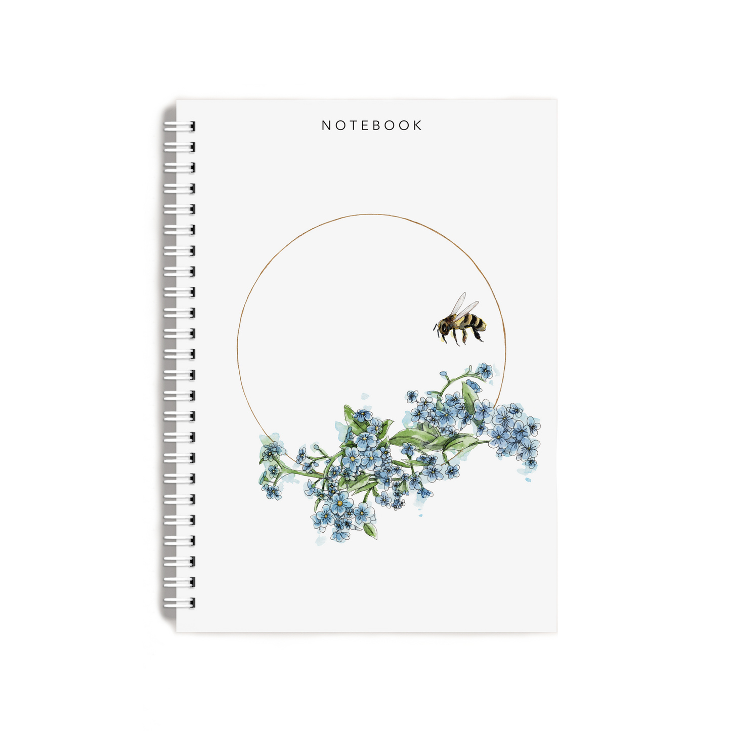 "Forget-me-not & Bee" Notebook