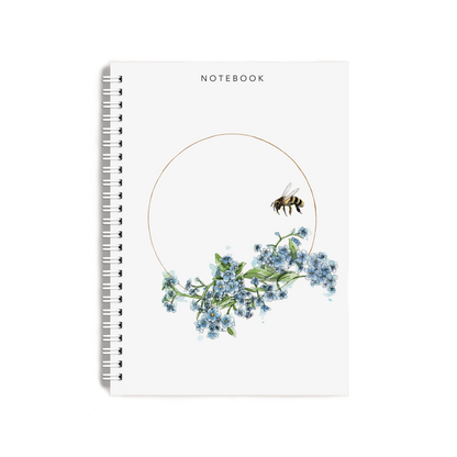 "Forget-me-not & Bee" Notebook