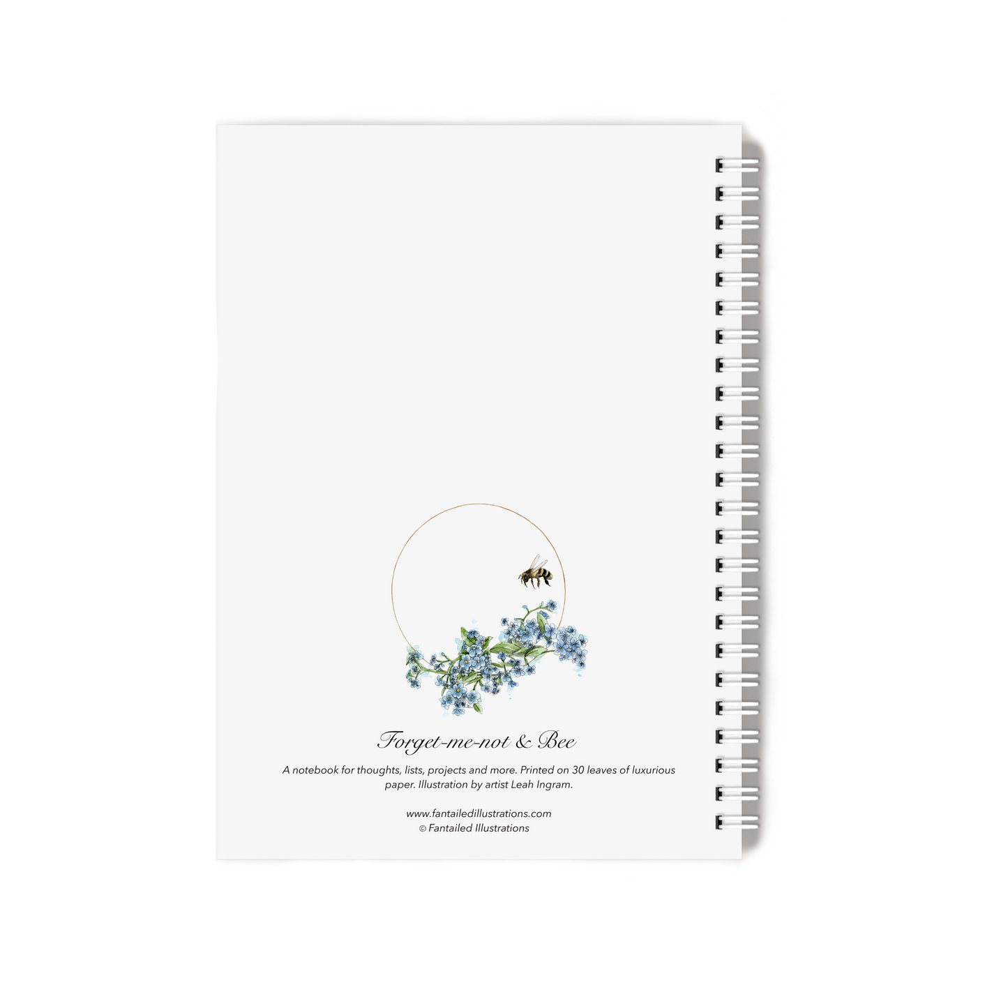 "Forget-me-not & Bee" Notebook