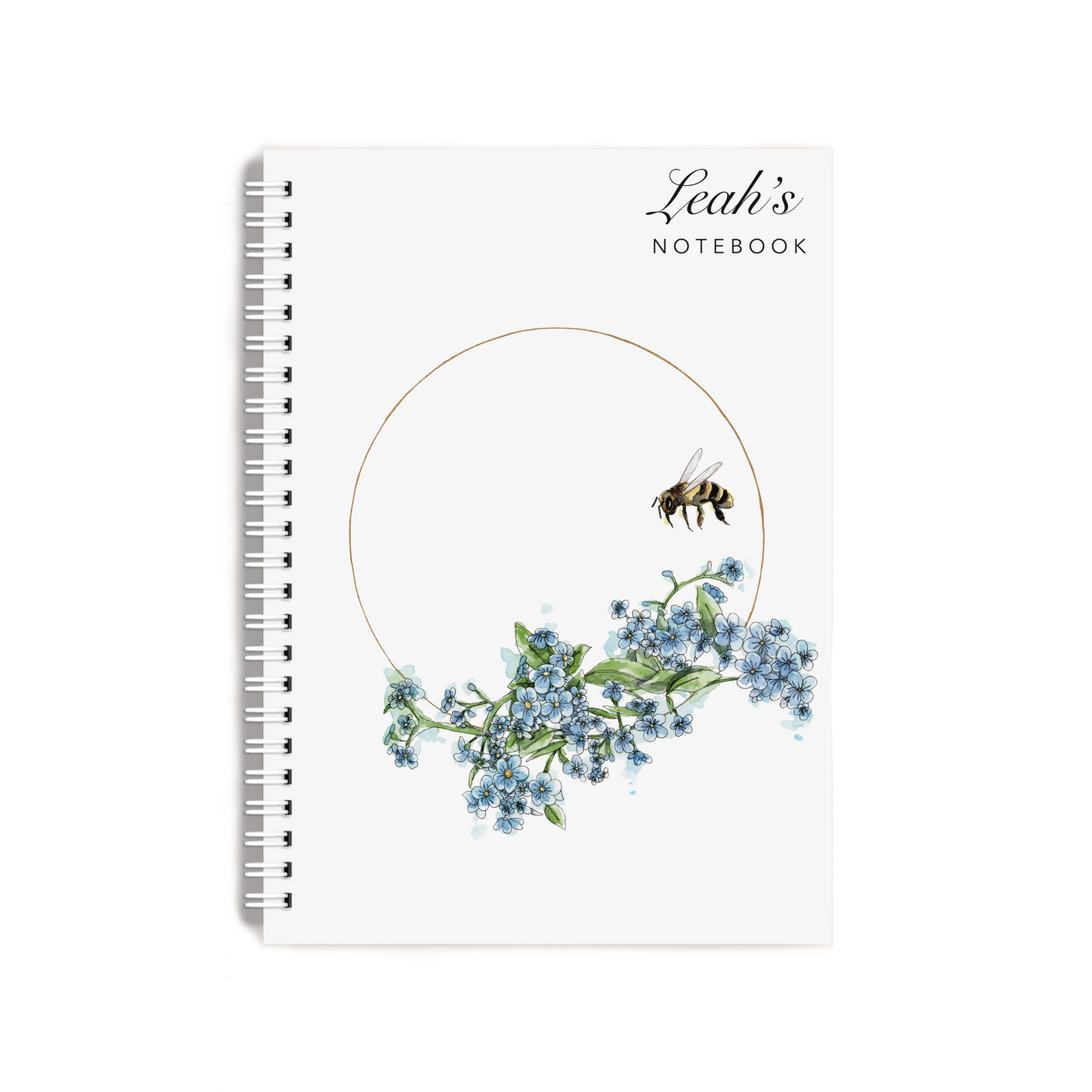 "Forget-me-not & Bee" Notebook