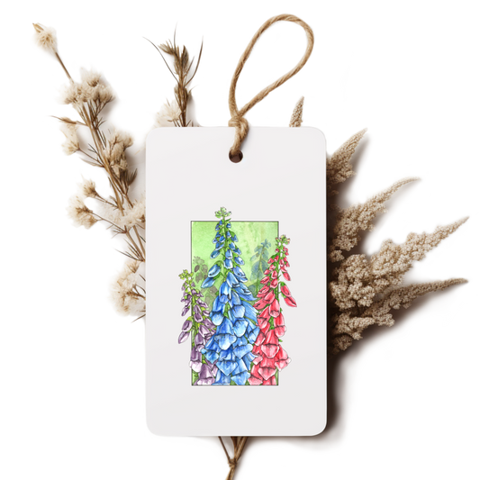 "Foxgloves" Gift Tag