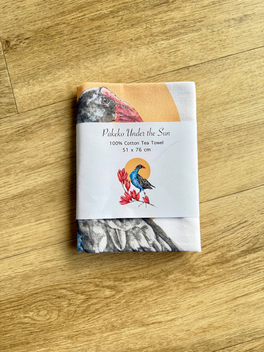 Pūkeko under the sun Tea Towel