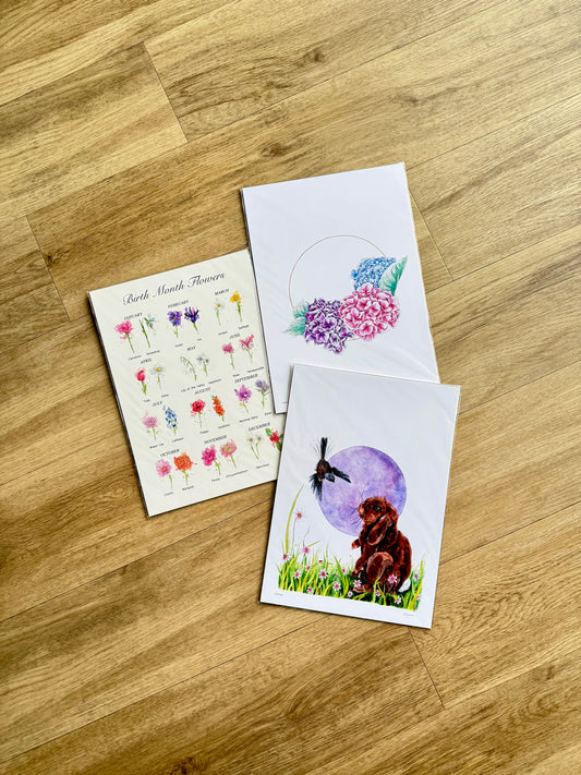 Flowers 3 Pack Prints A4