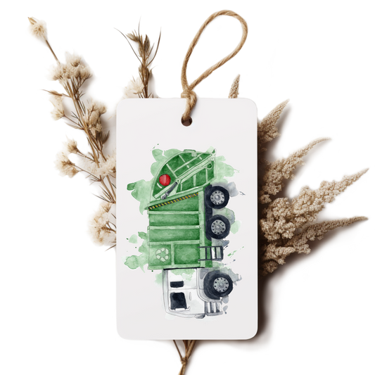 "Garbage Truck" Gift Tag