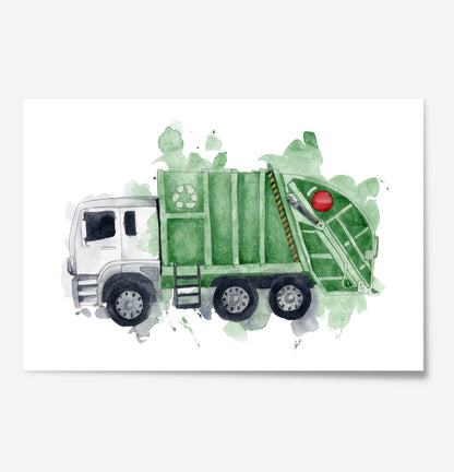 Garbage Truck Print
