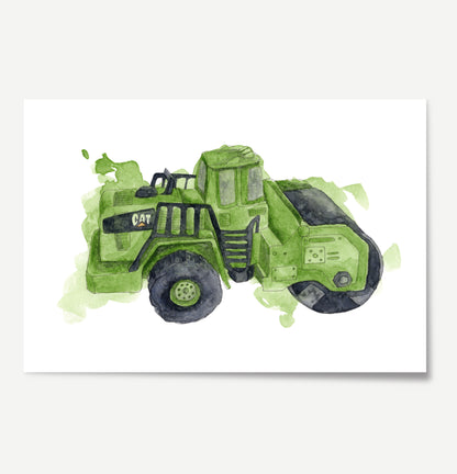 Green Steamroller Print