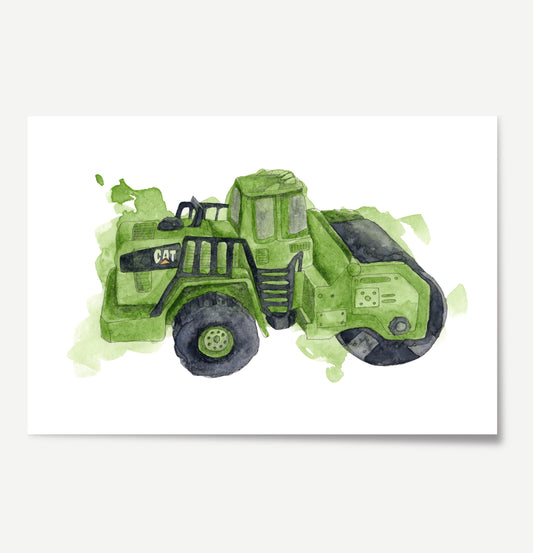 Green Steamroller Print