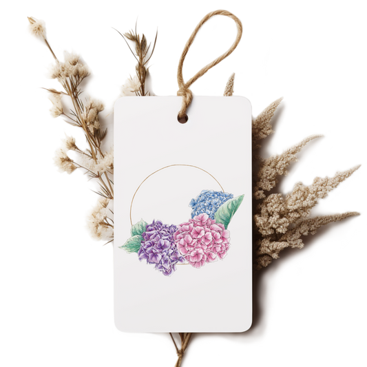"Hydrangea Wreath" Gift Tag