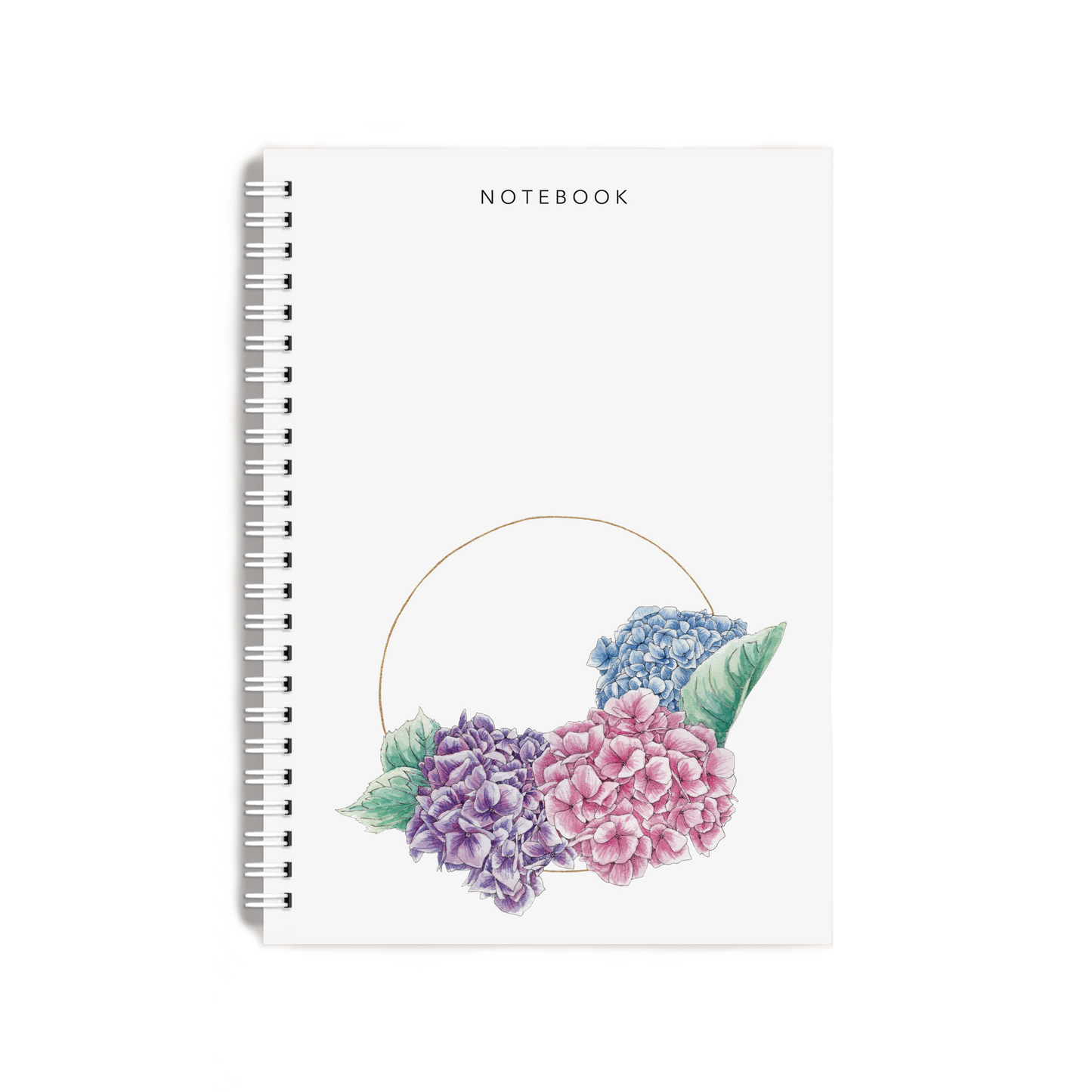 "Hydrangea Wreath" Notebook