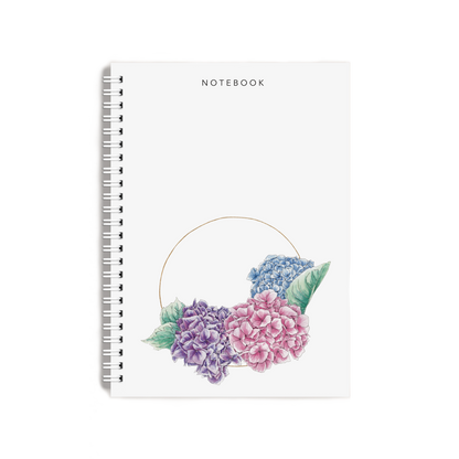 "Hydrangea Wreath" Notebook
