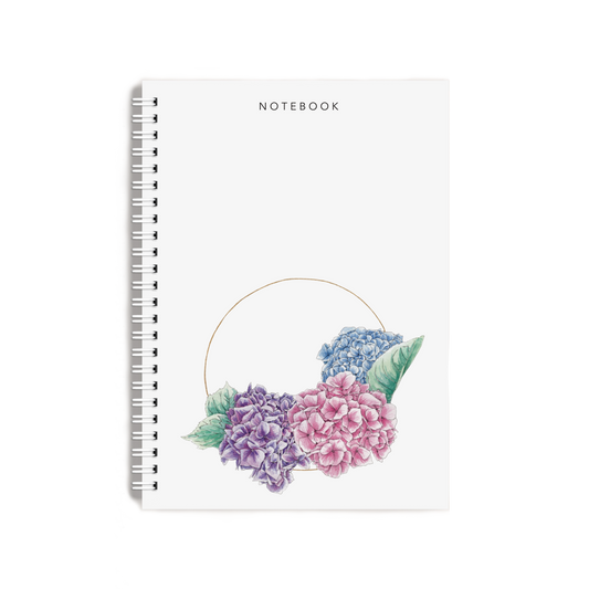 "Hydrangea Wreath" Notebook