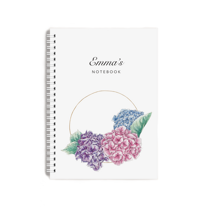 "Hydrangea Wreath" Notebook