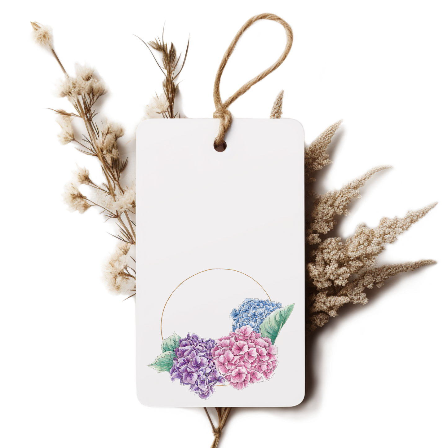 "Hydrangea Wreath" Gift Tag