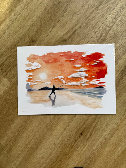 Gone Fishing Print A3