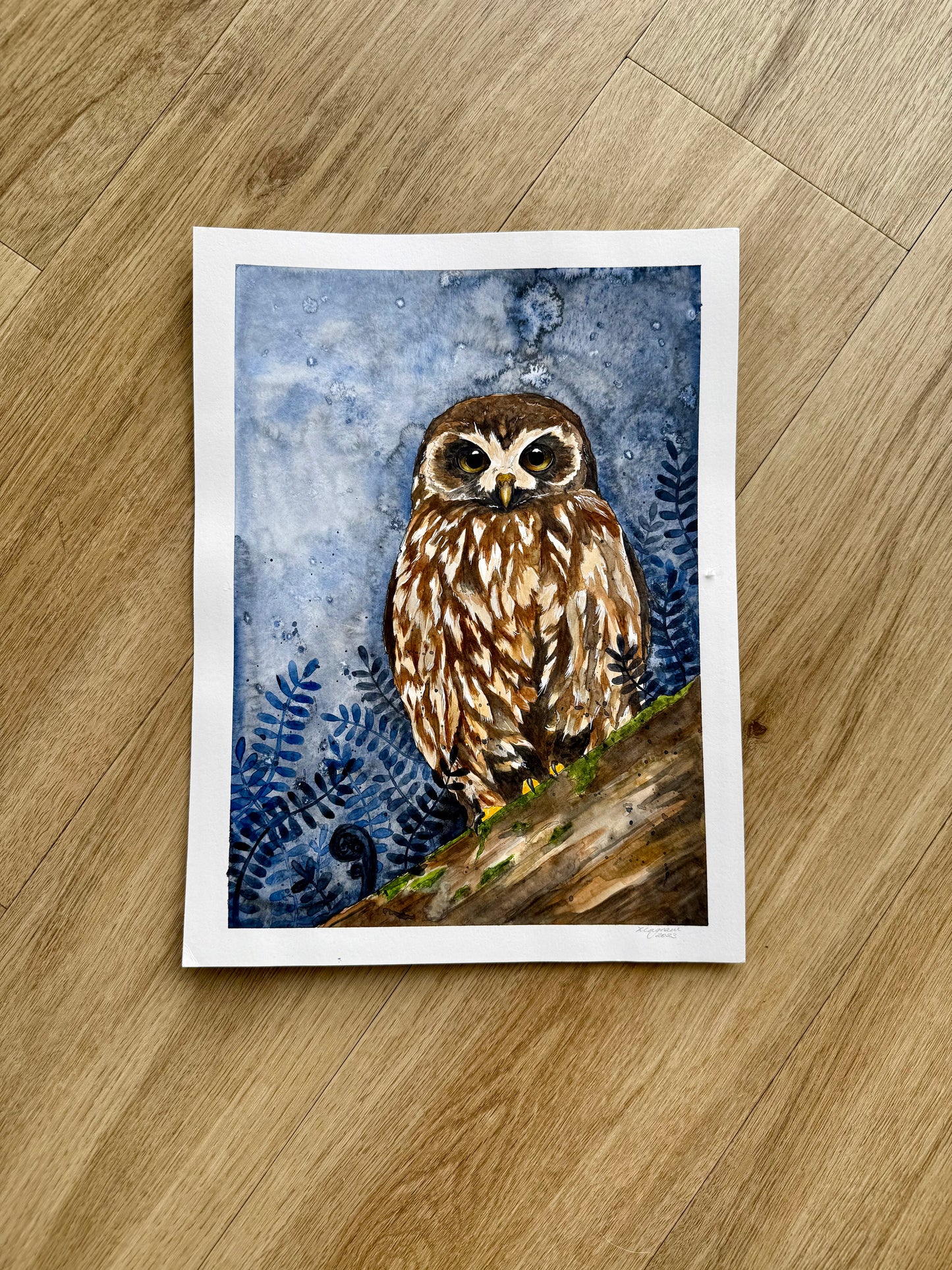 Ruru of the Night Original A4