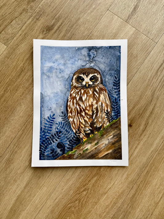 Ruru of the Night Original A4