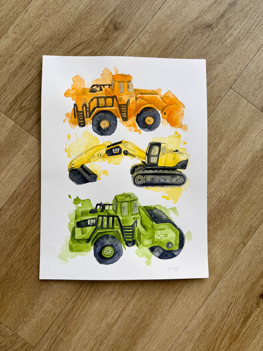 Construction Vehicles Original A4