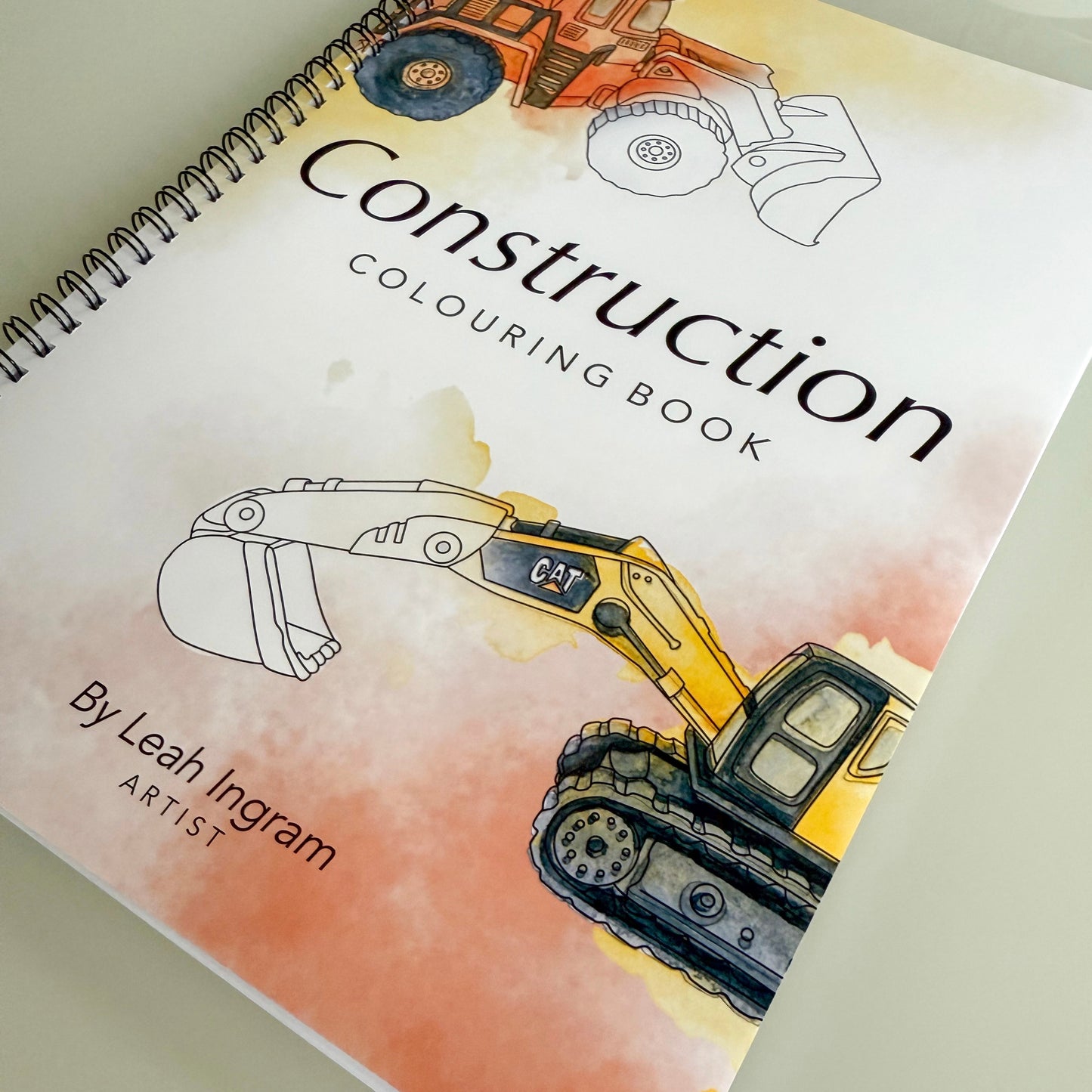 Construction Vehicles Colouring Book