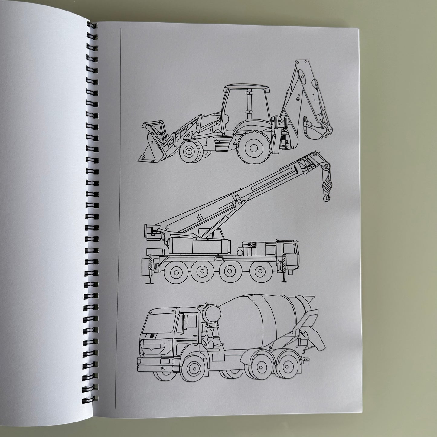 Construction Vehicles Colouring Book