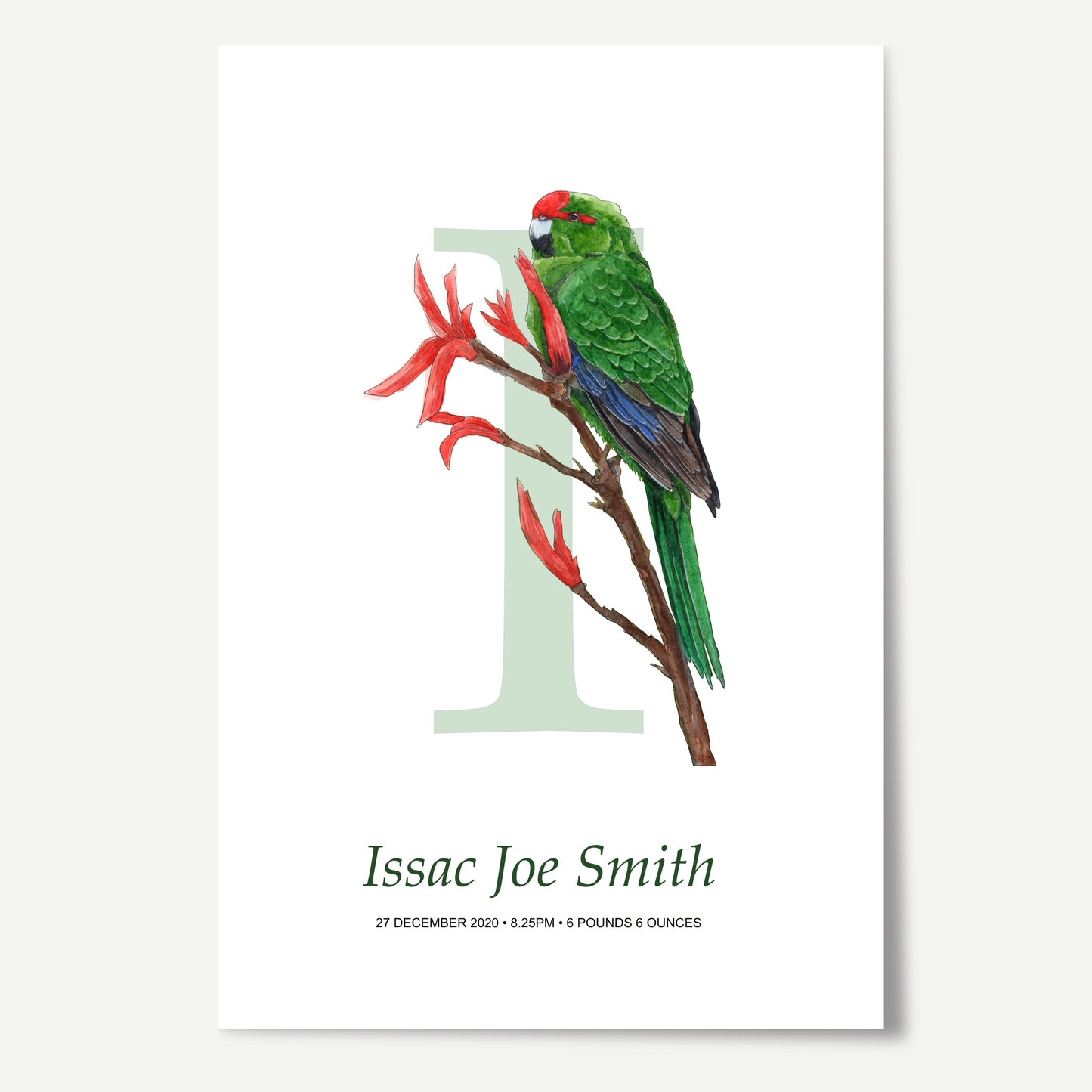 I Letter Custom Print