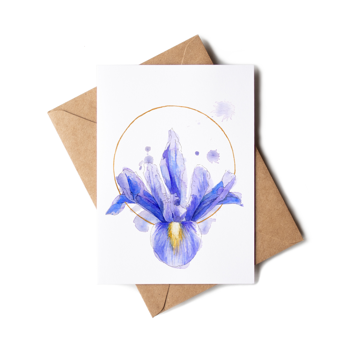 "Iris Circle" Greeting Card