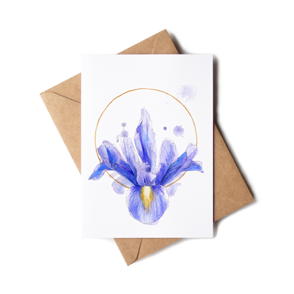 "Iris Circle" Greeting Card