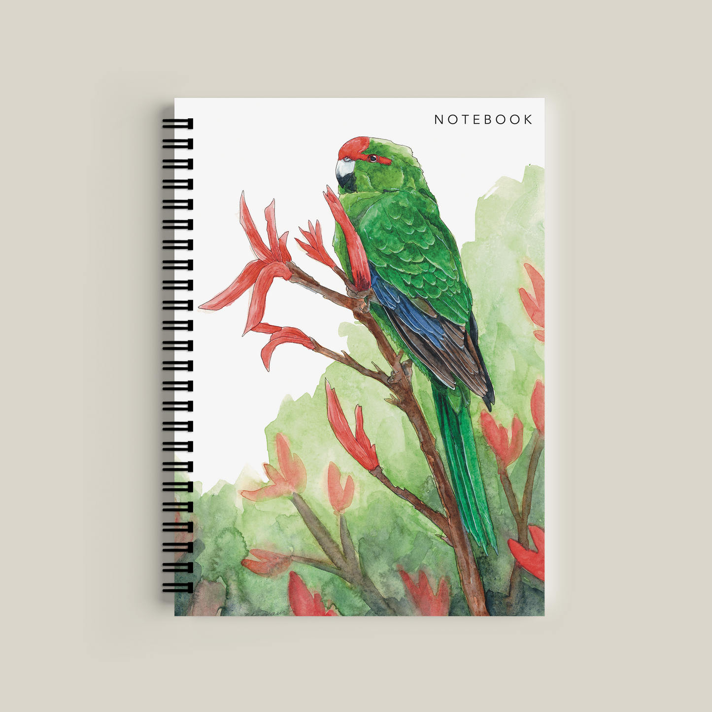 "Kakariki on Harakeke" Notebook