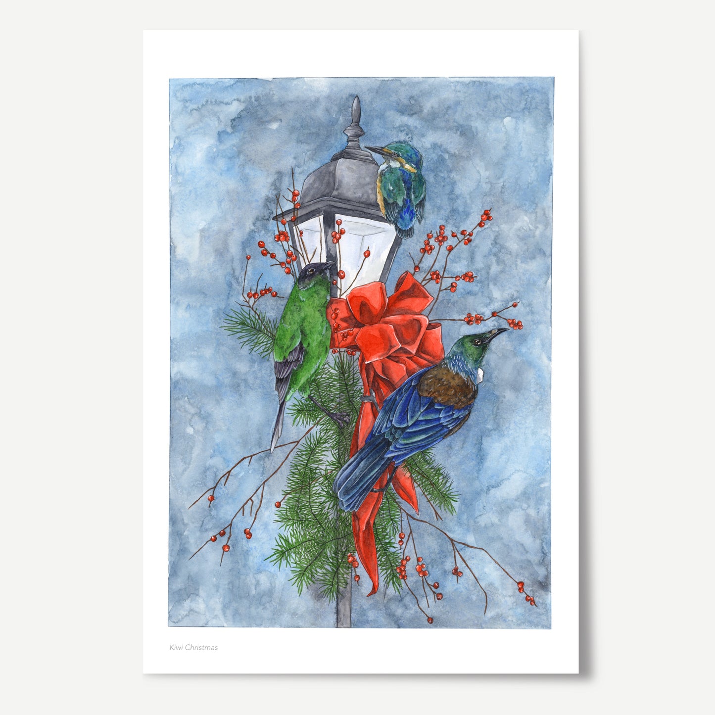 Kiwi Christmas Print