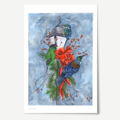 Kiwi Christmas Print