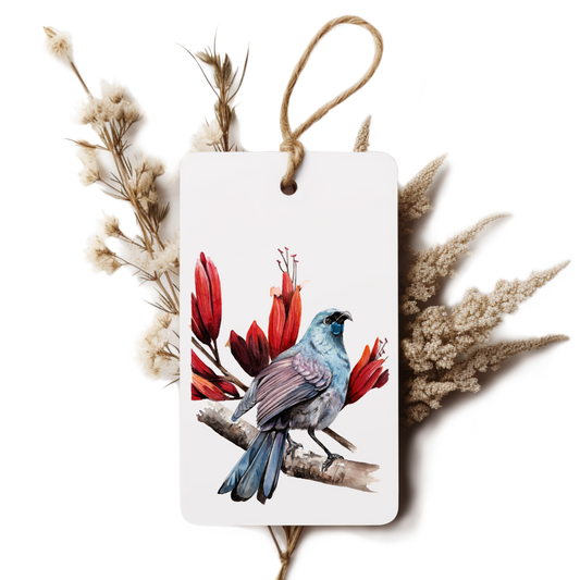 "Kōkako & Harakeke" Gift Tag
