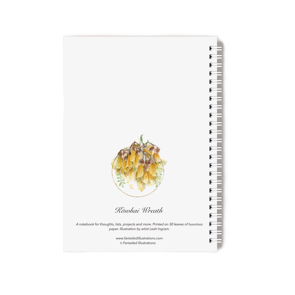 "Kōwhai Wreath" Notebook