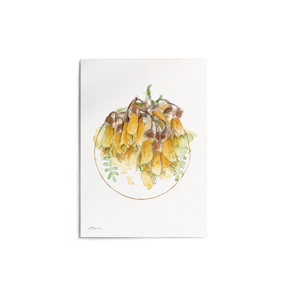 "Kōwhai Wreath" Print