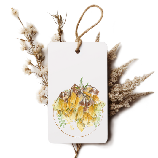"Kōwhai Wreath" Gift Tag