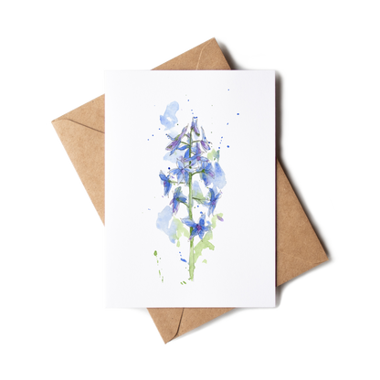 "Larkspur" Greeting Card