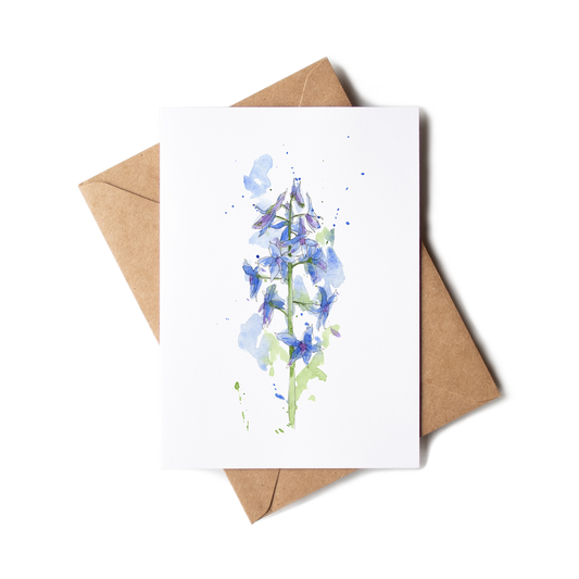 "Larkspur" Greeting Card