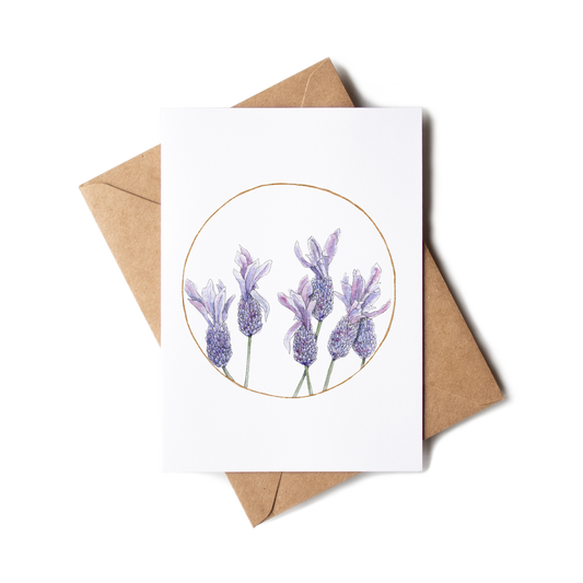 "Lavender Circle" Greeting Card