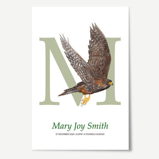 M Letter Custom Print