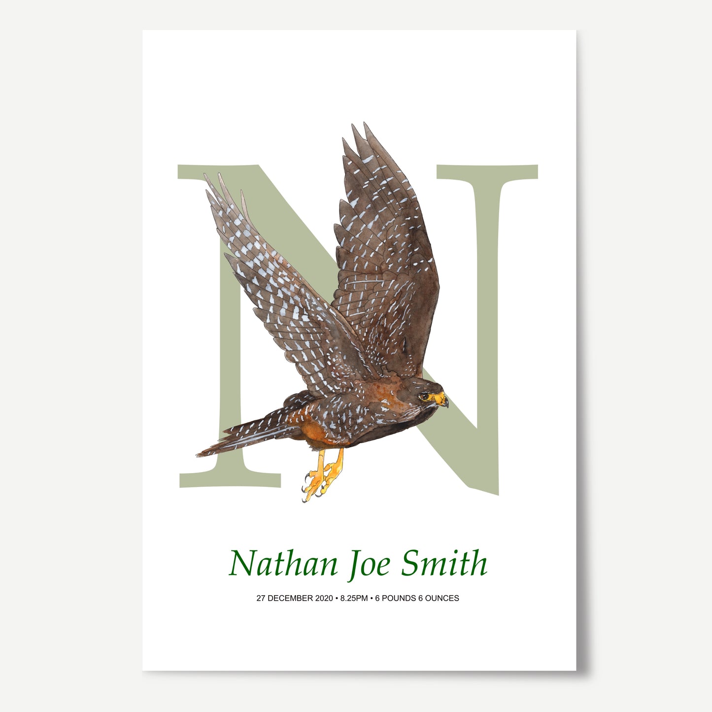 N Letter Custom Print