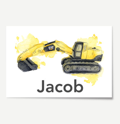 Excavator Custom Print