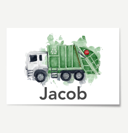 Garbage Truck Custom Print