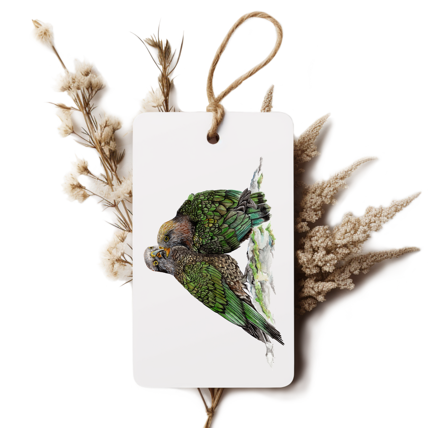 "Native Pair Kea" Gift Tag