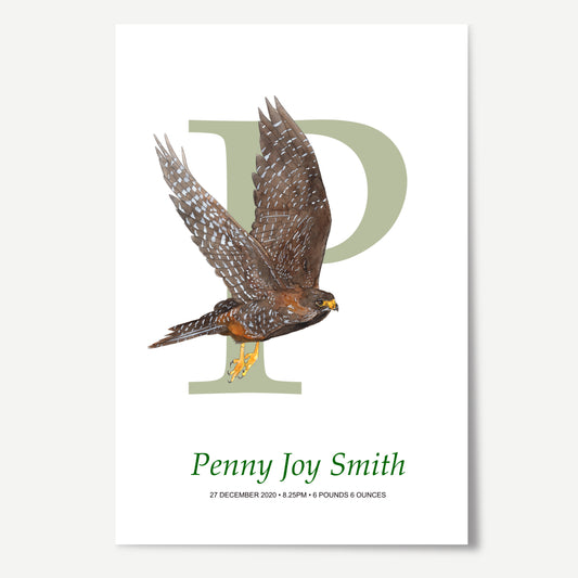 P Letter Custom Print