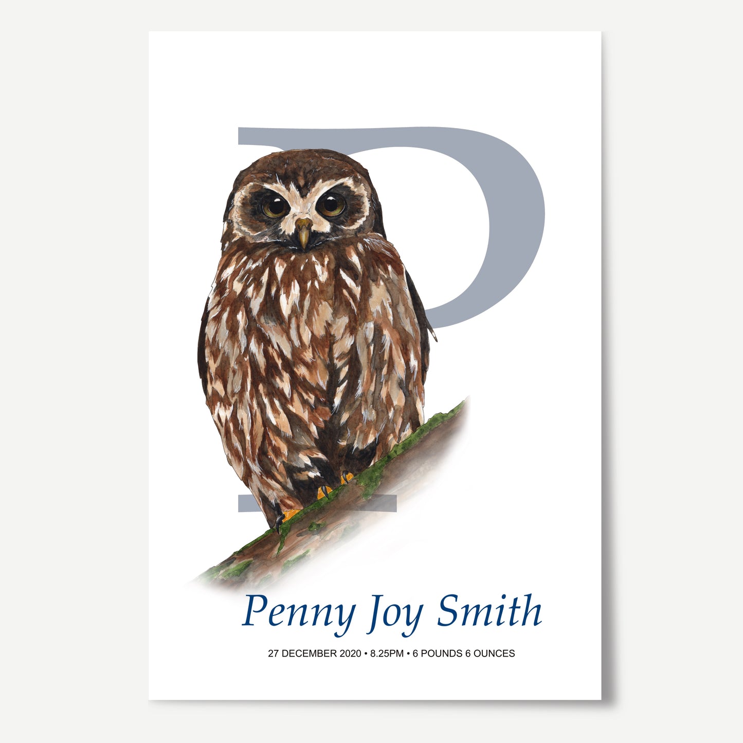 P Letter Custom Print