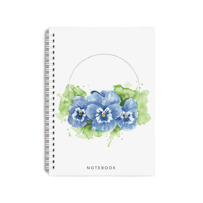 "Pansy Wreath" Notebook