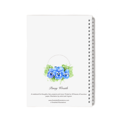 "Pansy Wreath" Notebook