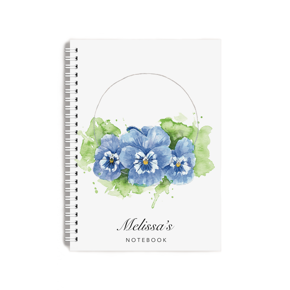 "Pansy Wreath" Notebook