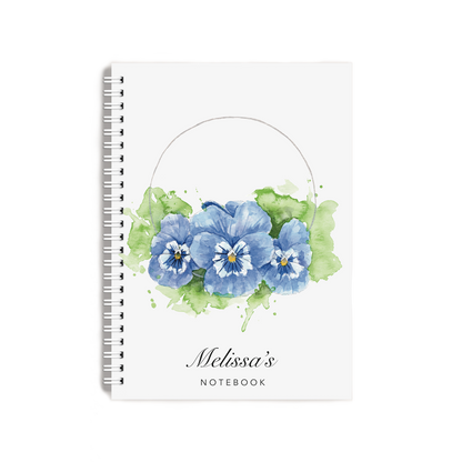 "Pansy Wreath" Notebook