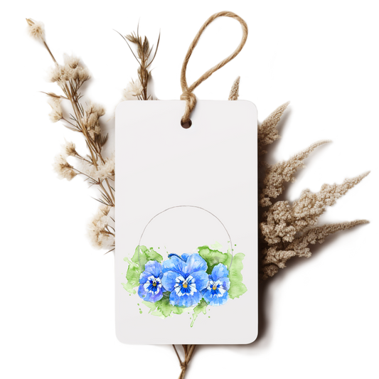 "Pansy Wreath" Gift Tag