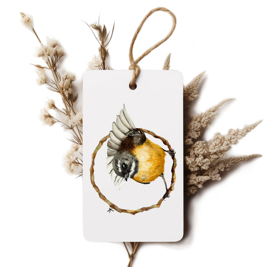 "Pīwakawaka in Pursuit" Gift Tag